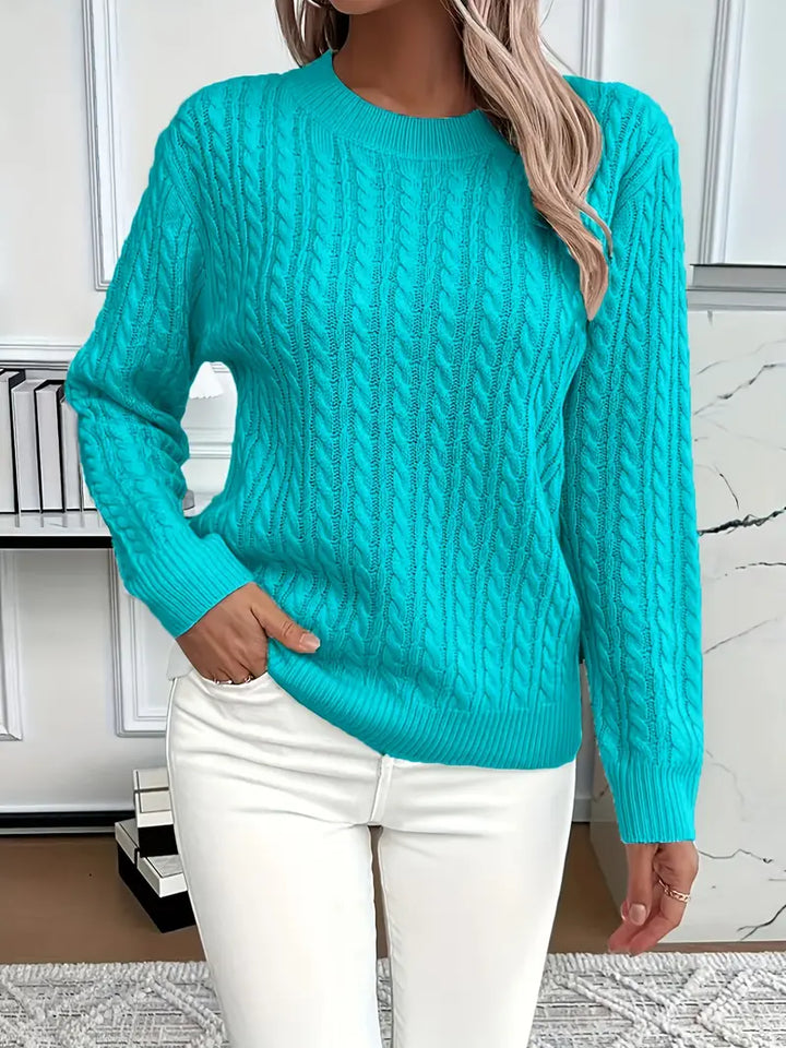 Women's Cable Knit Long Sleeve Sweater