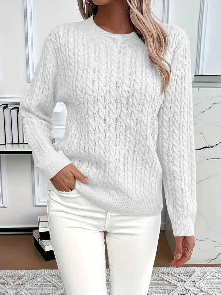 Women's Cable Knit Long Sleeve Sweater