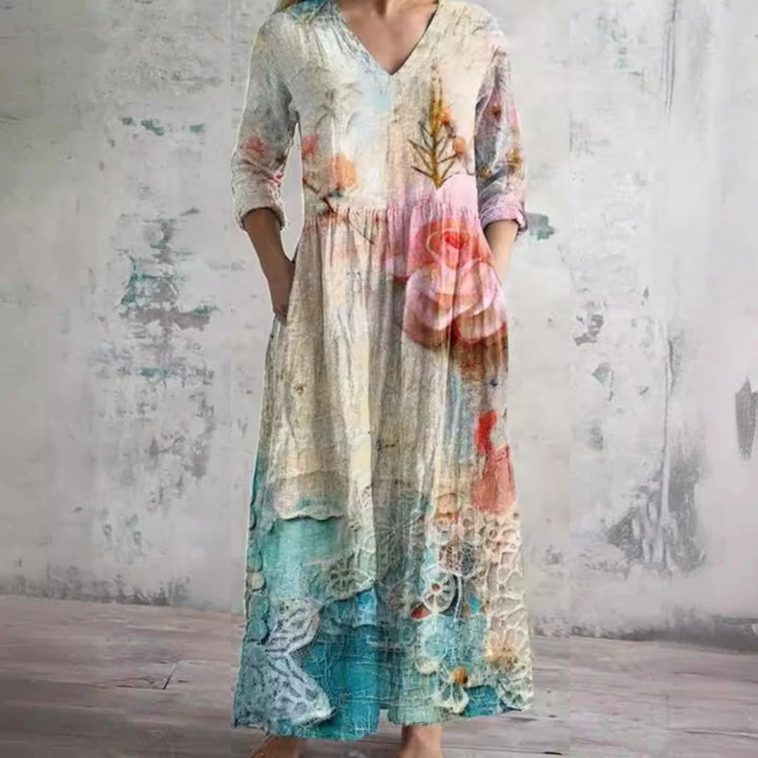 Patricia™ | Elegant Floral Summer Maxi Dress