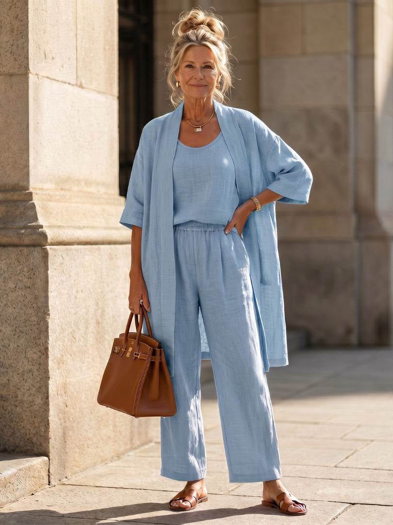 Yael | Three Piece Relaxed Top and Trouser Set
