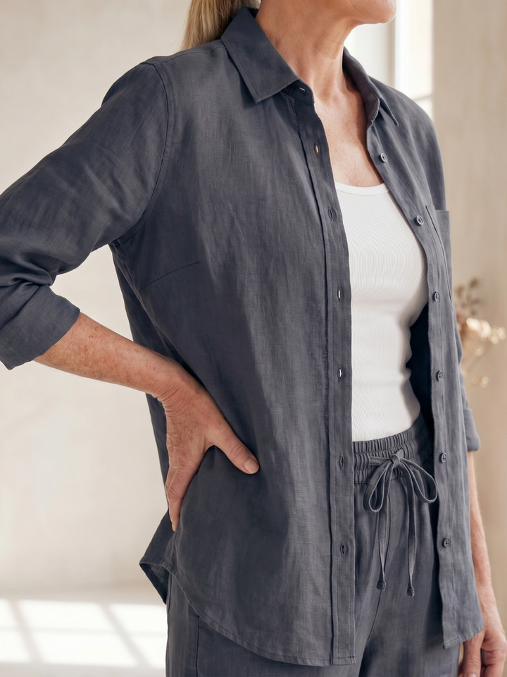 Noor | Long Sleeve Shirt Tapered Trousers Set