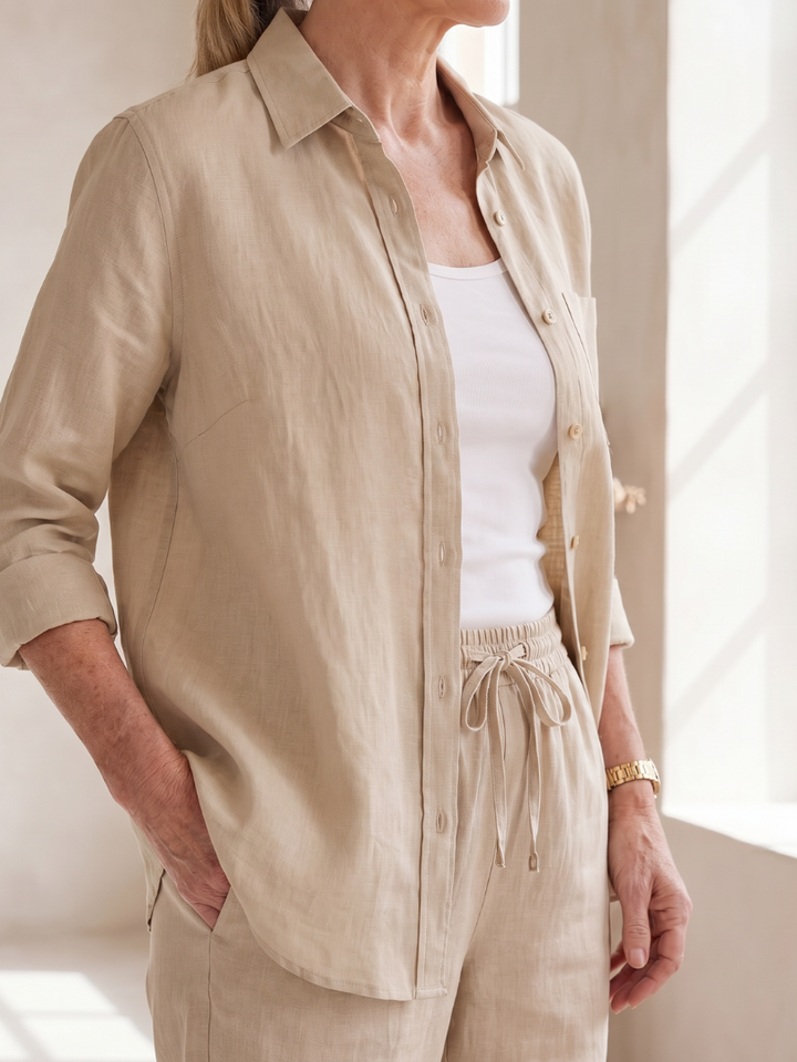 Noor | Long Sleeve Shirt Tapered Trousers Set