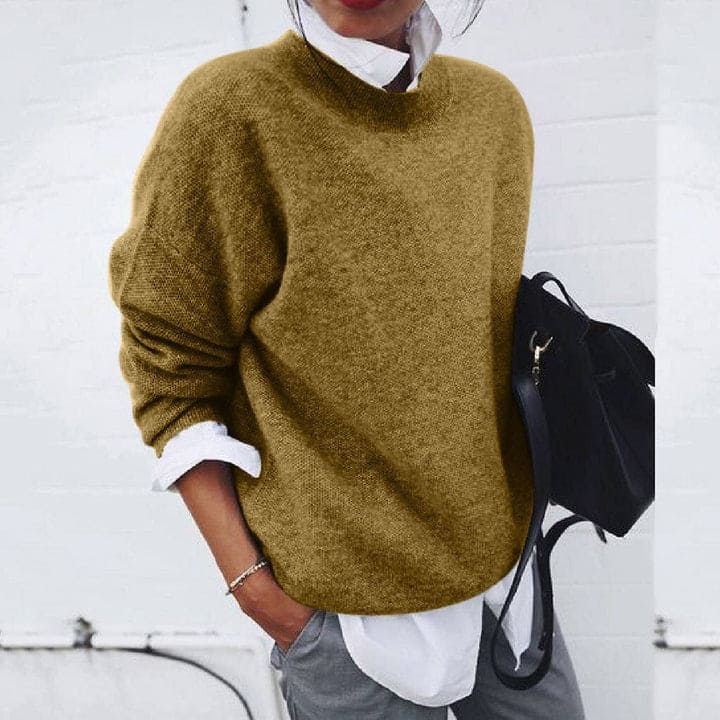 Women’s Cashmere Sweater – Soft Knit Pullover with Round Neck
