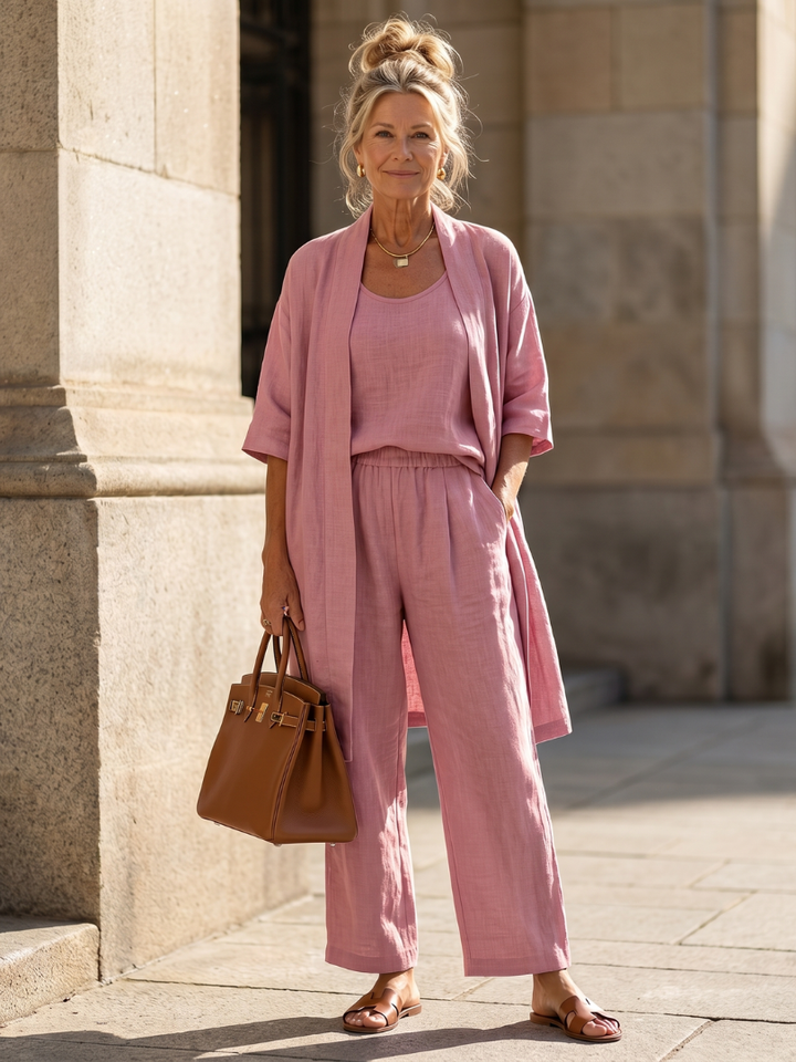 Yael | Three Piece Relaxed Top and Trouser Set