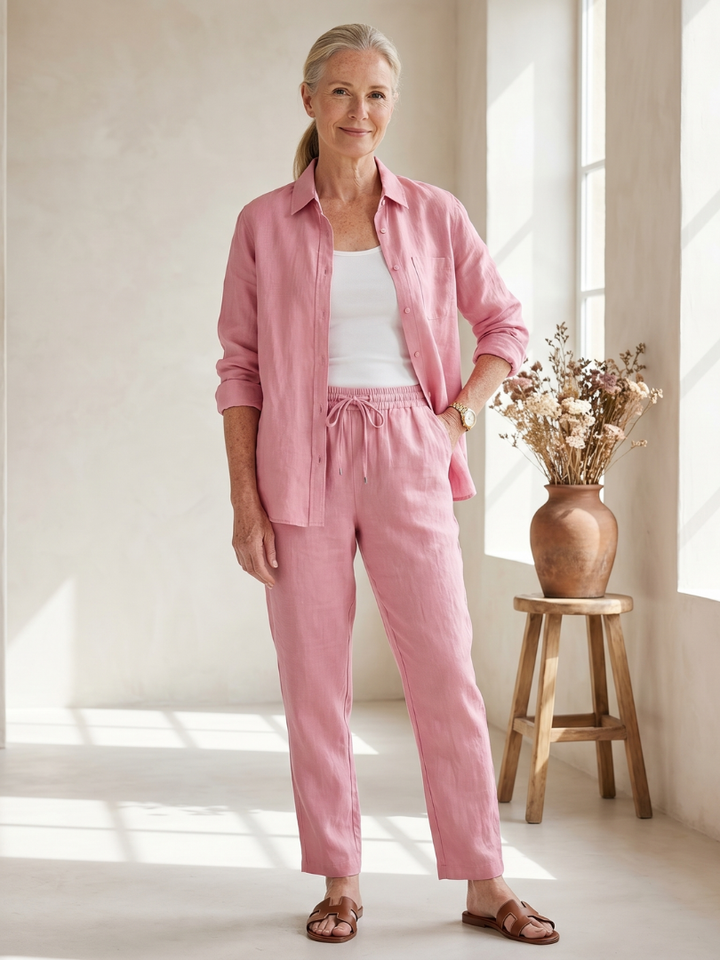 Noor | Long Sleeve Shirt Tapered Trousers Set