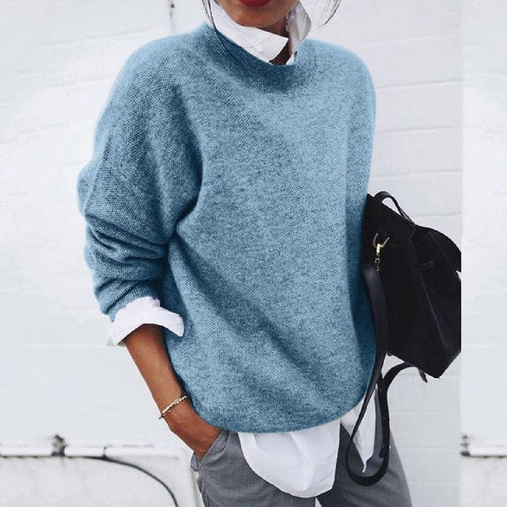 Women’s Cashmere Sweater – Soft Knit Pullover with Round Neck
