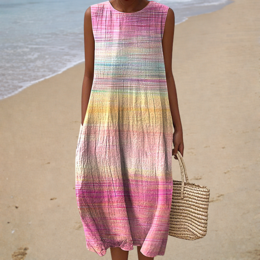 Summer Light Pink Sleeveless Dress