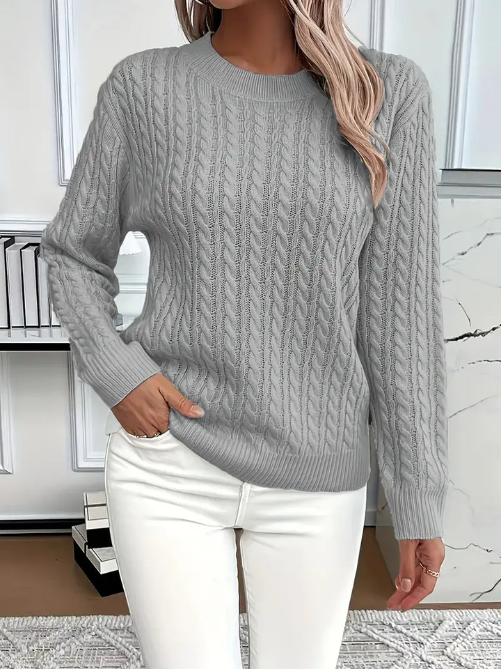Women's Cable Knit Long Sleeve Sweater