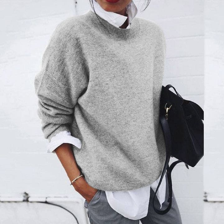 Women’s Cashmere Sweater – Soft Knit Pullover with Round Neck