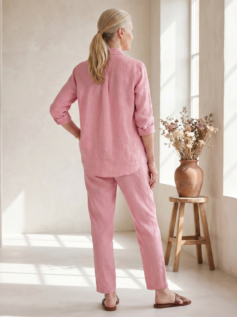 Noor | Long Sleeve Shirt Tapered Trousers Set