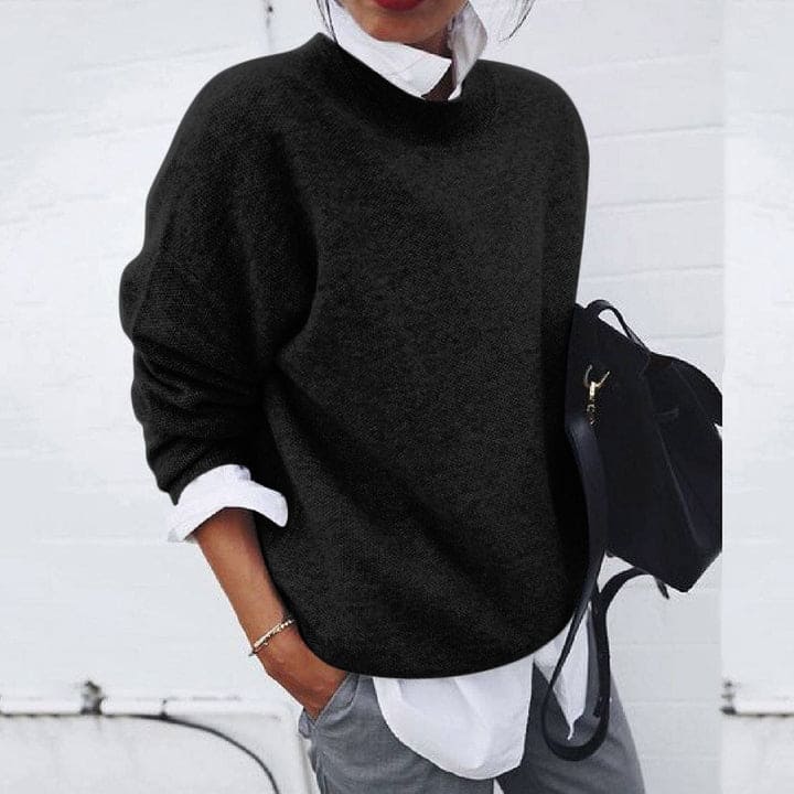 Women’s Cashmere Sweater – Soft Knit Pullover with Round Neck