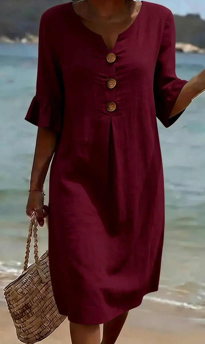 Radmila™ | Textured Long Sleeve Dress -