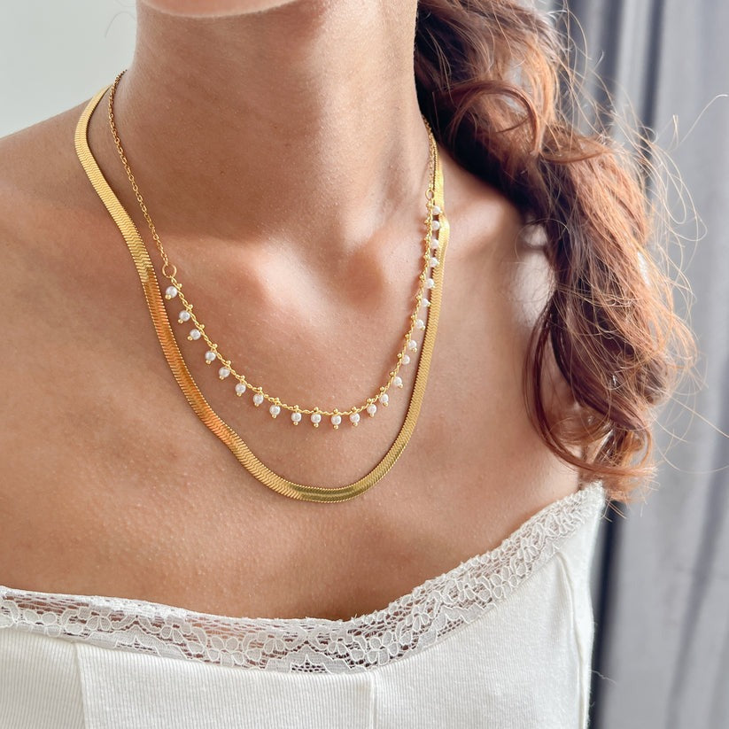 Marizanne | Luxe Snake Choker & Pearl Jewelry Set