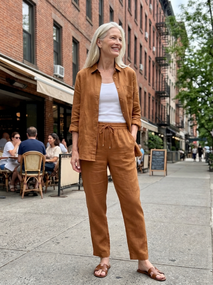Noor | Long Sleeve Shirt Tapered Trousers Set