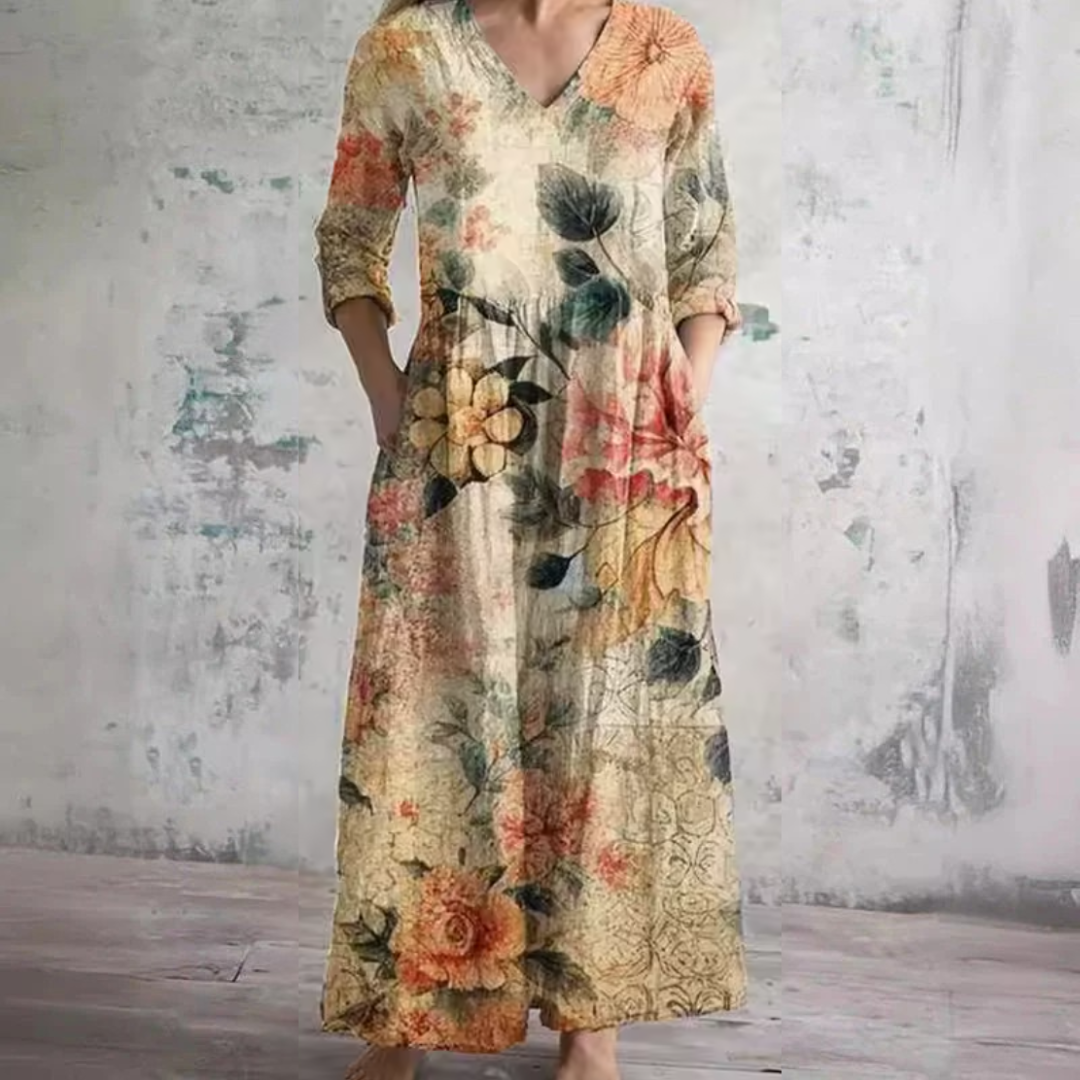 Tiara™ | Elegant Floral Summer Maxi Dress