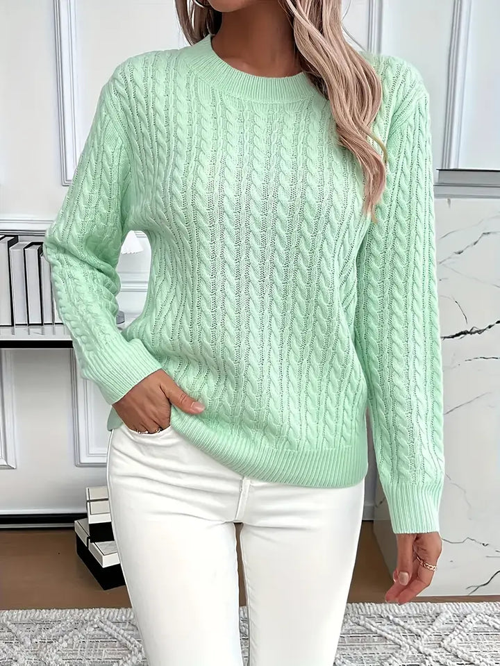 Women's Cable Knit Long Sleeve Sweater
