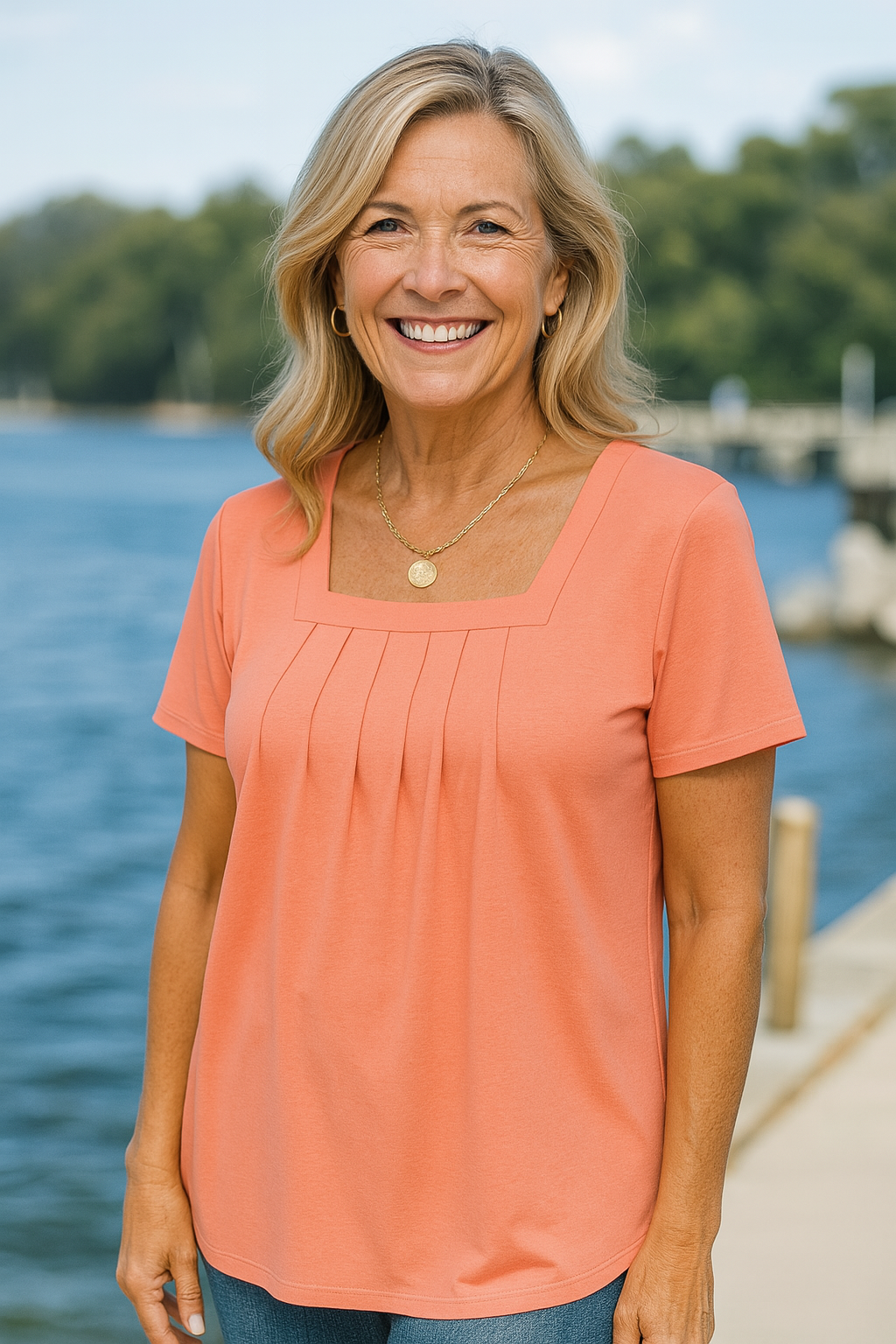 Colleen | Pleated Comfort Top - Everyday Confidence