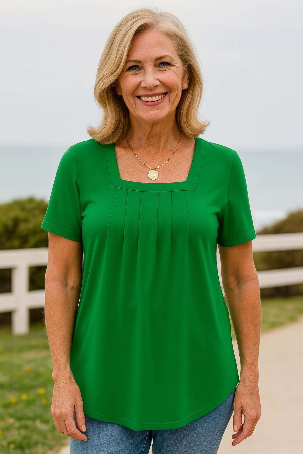 Colleen | Pleated Comfort Top - Everyday Confidence