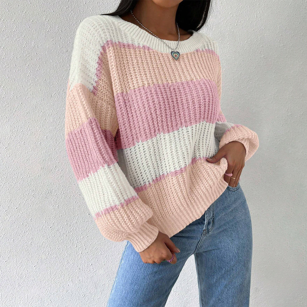 Women’s Striped Chunky Knit Sweater