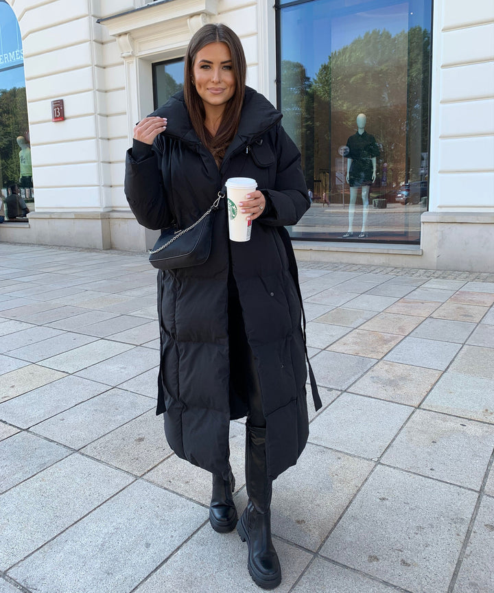 Zimara | Long Quilted Winter Jacket for Women