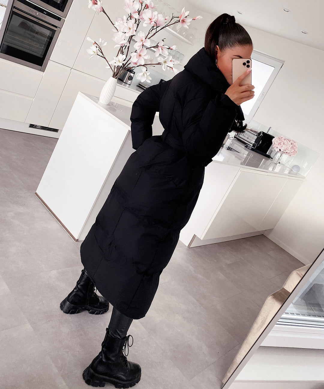 Zimara | Long Quilted Winter Jacket for Women