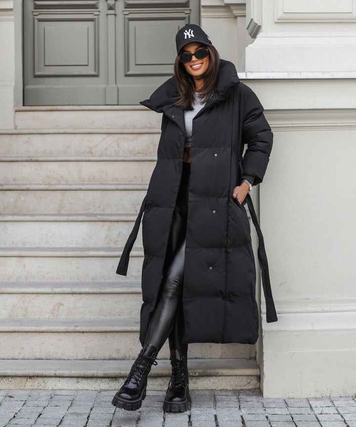 Zimara | Long Quilted Winter Jacket for Women