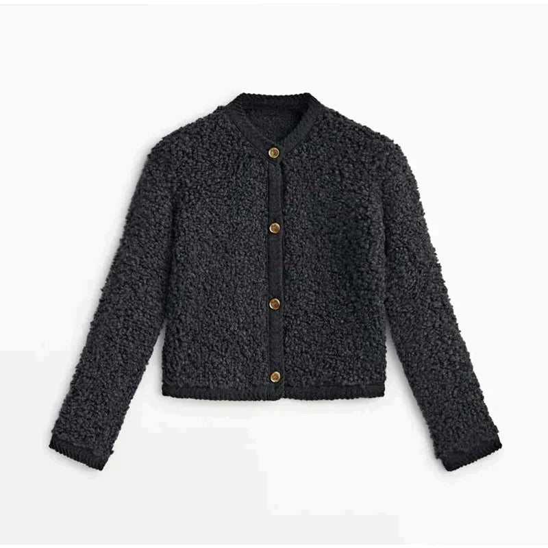 Women's Button-Front Textured Cardigan Sweater