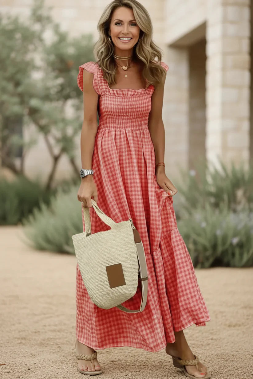 ELENA - ELEGANT RUFFLE DRESS