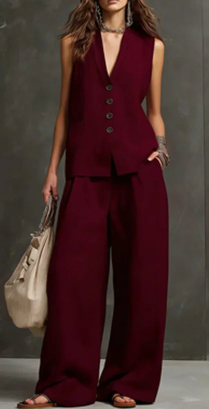 Monica | Complete Casual Two-Piece Set for Office and Summer