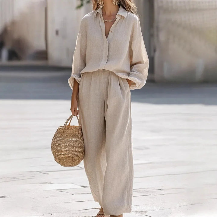 Giuseppe | Elegant Summer Set for Women in Cotton and Linen