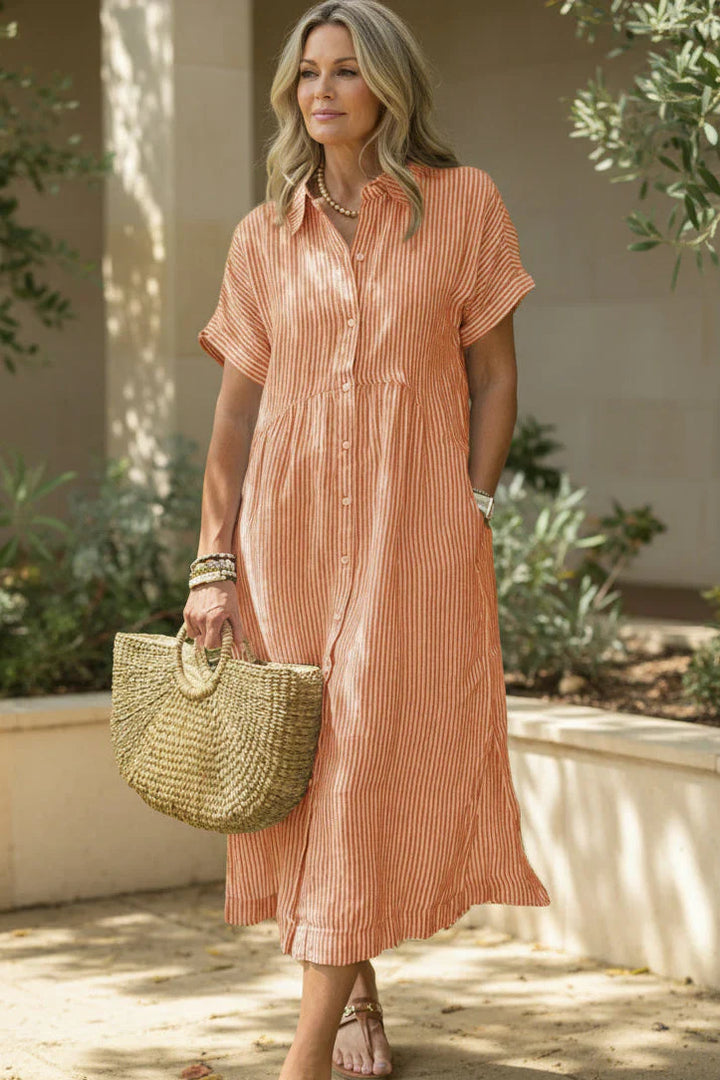 MARIA - LOOSE STRIPE DRESS - Effortless Comfort, Everyday Confidence