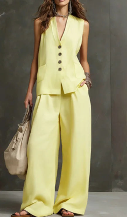 Monica | Complete Casual Two-Piece Set for Office and Summer