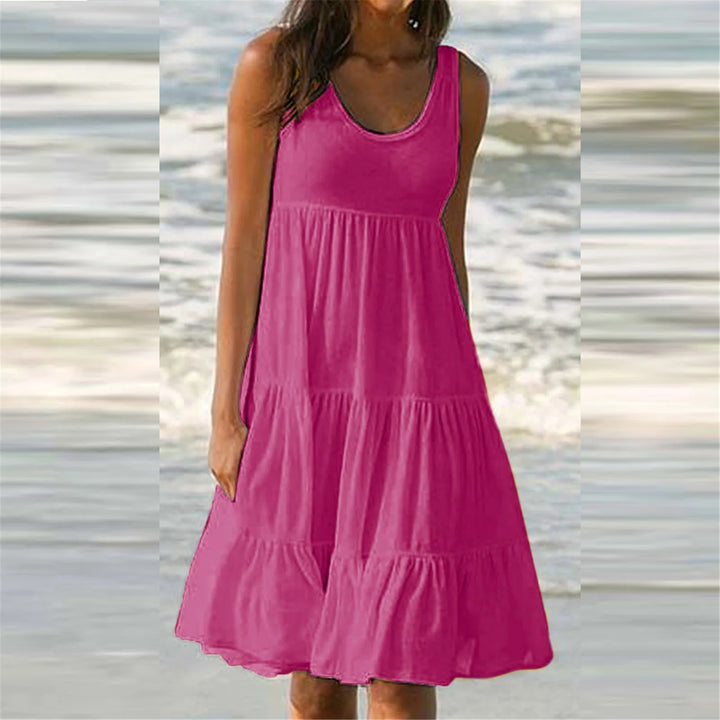 Lia | Summer Pleated Midi Dress