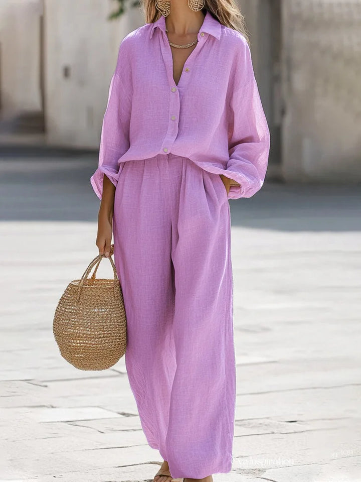 Giuseppe | Elegant Summer Set for Women in Cotton and Linen