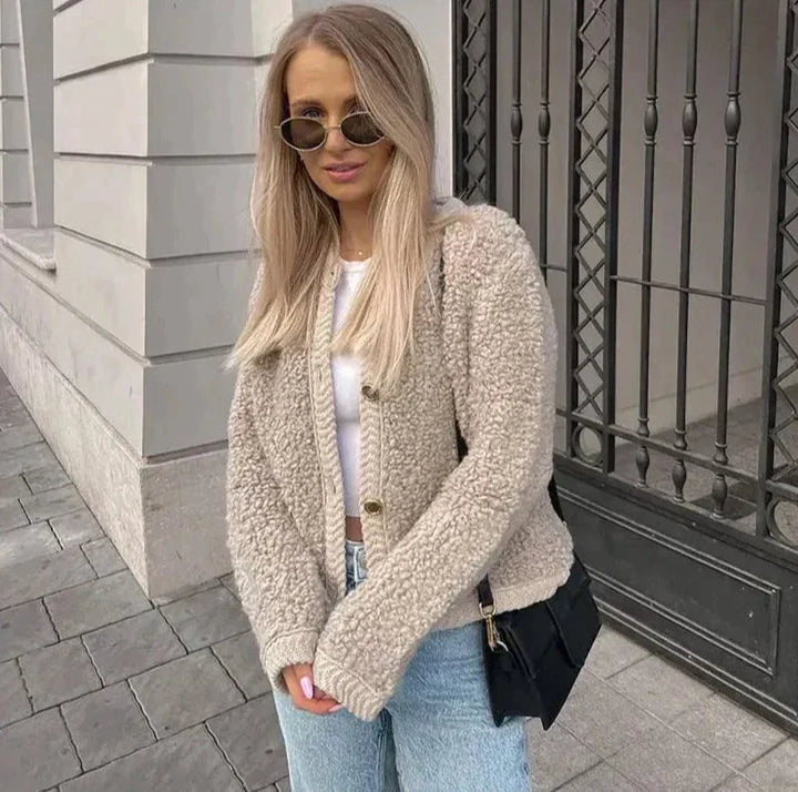 Women's Button-Front Textured Cardigan Sweater