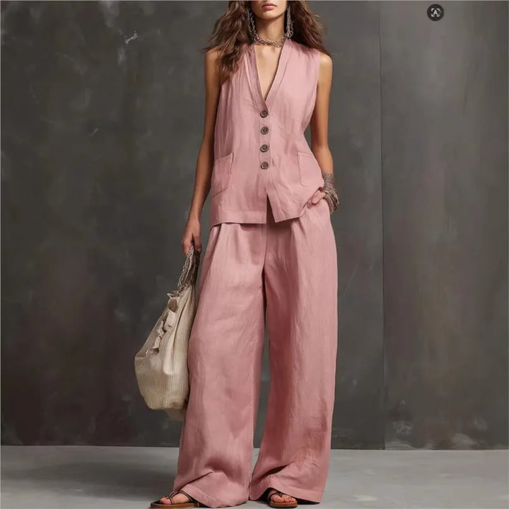 Monica | Complete Casual Two-Piece Set for Office and Summer