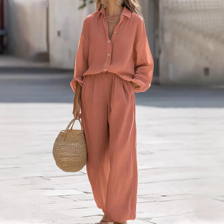 Giuseppe | Elegant Summer Set for Women in Cotton and Linen
