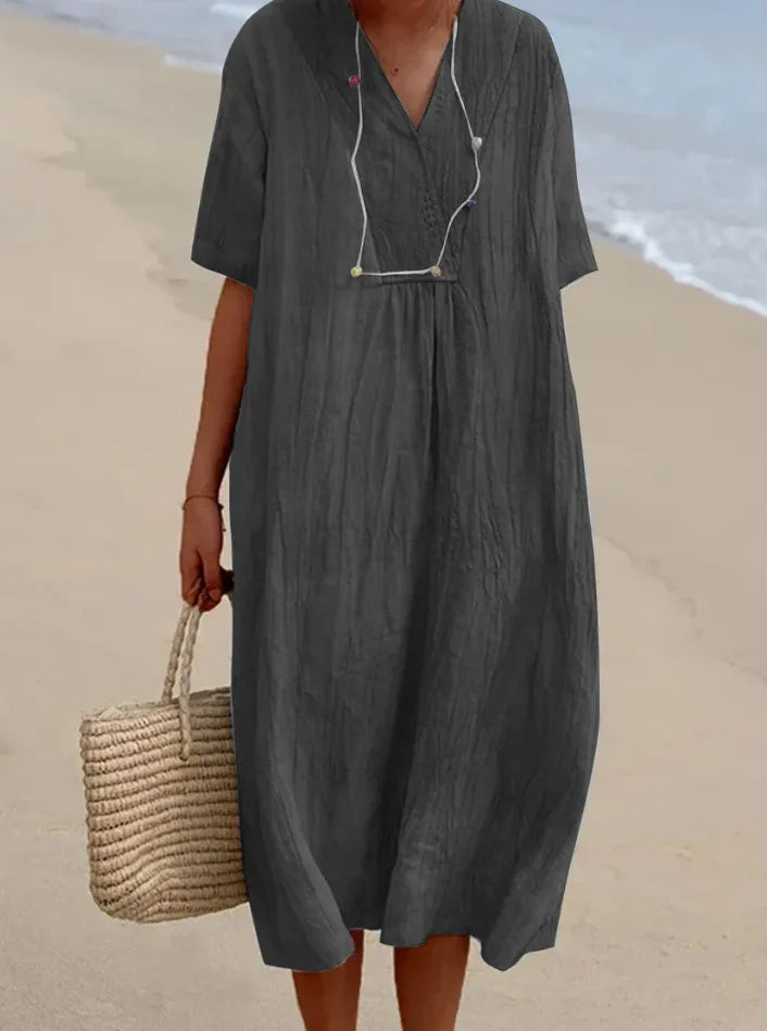 Silvana™ | Relaxed Textured Maxi Dress -