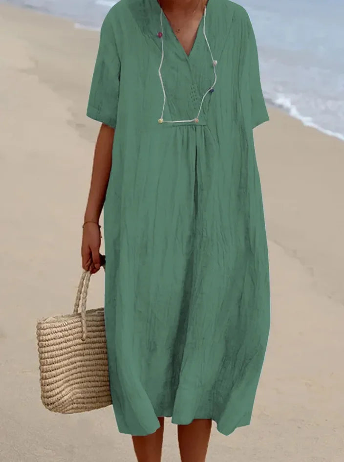 Silvana™ | Relaxed Textured Maxi Dress -