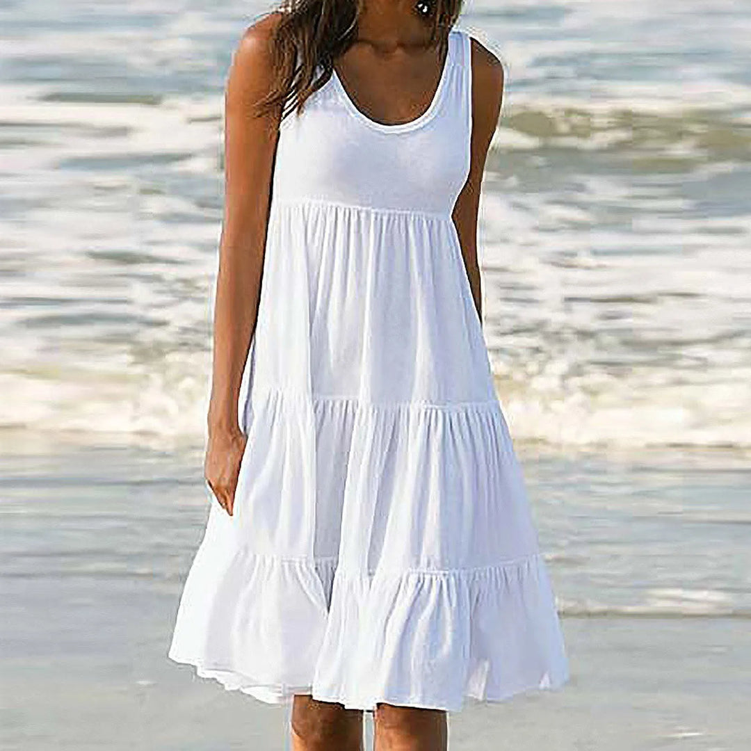 Lia | Summer Pleated Midi Dress