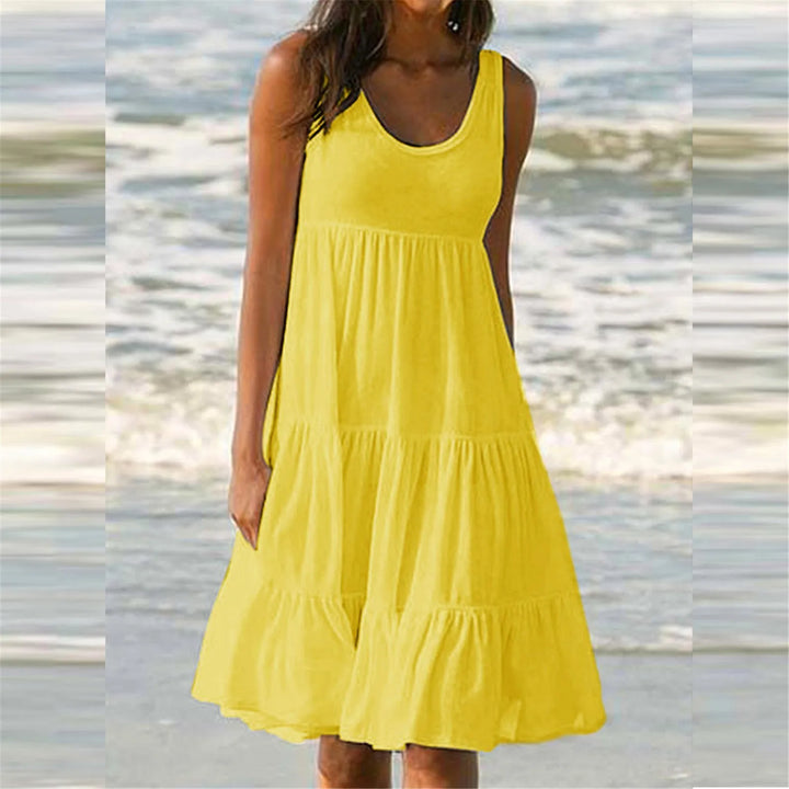 Lia | Summer Pleated Midi Dress