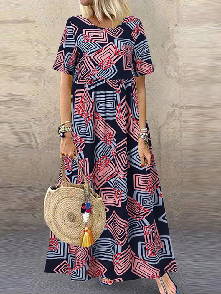 Nerina – Printed Flowing Maxi Dress