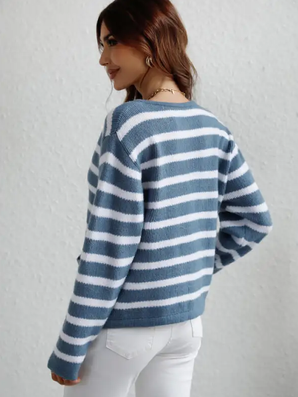 Women’s striped button cardigan - Camille