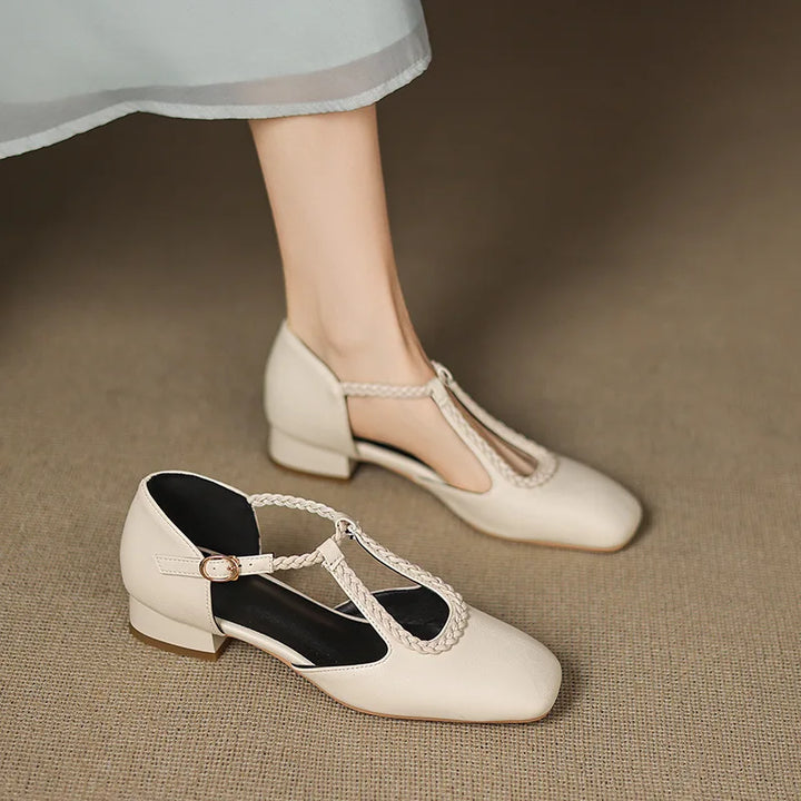Estelle | Retro Leather Flats