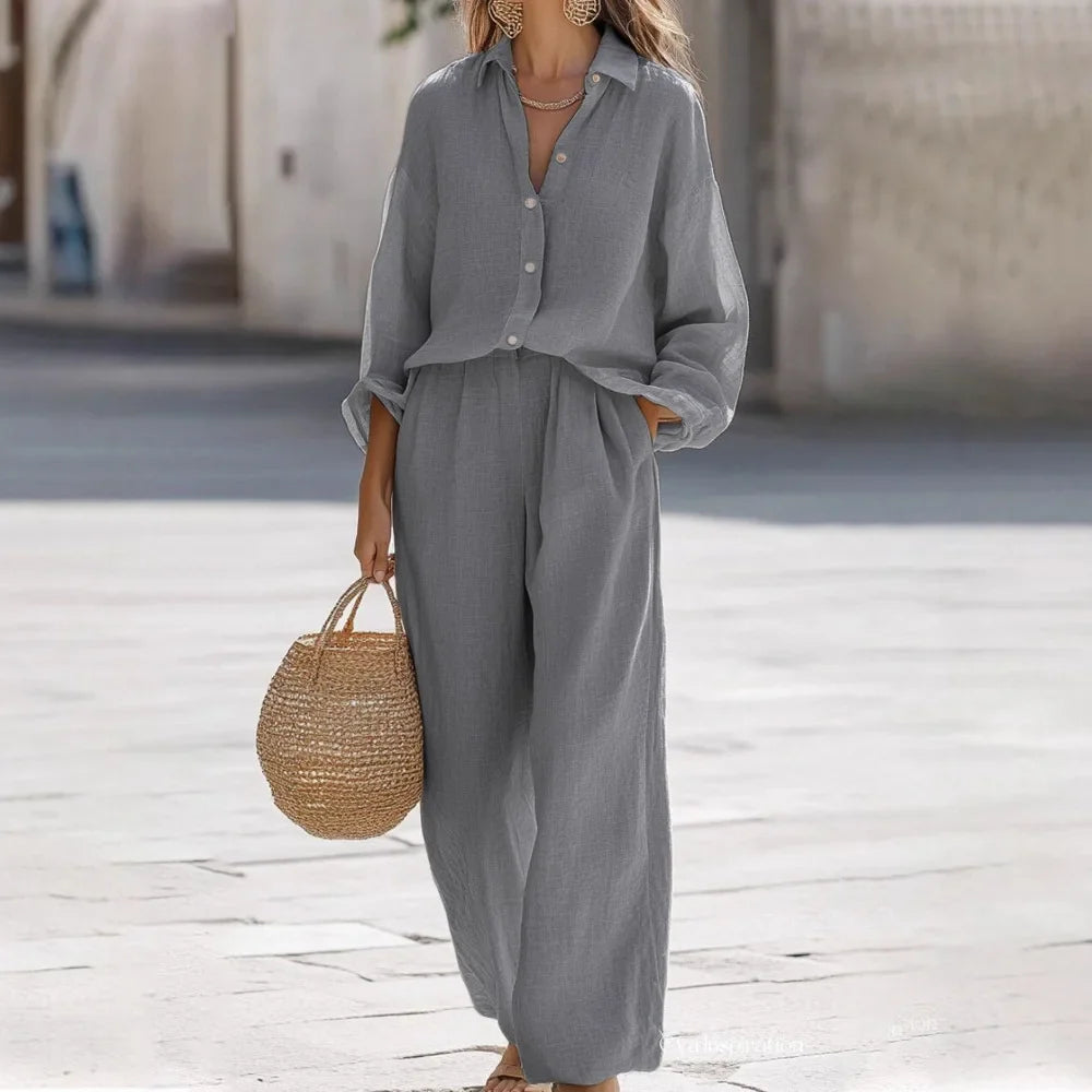 Giuseppe | Elegant Summer Set for Women in Cotton and Linen