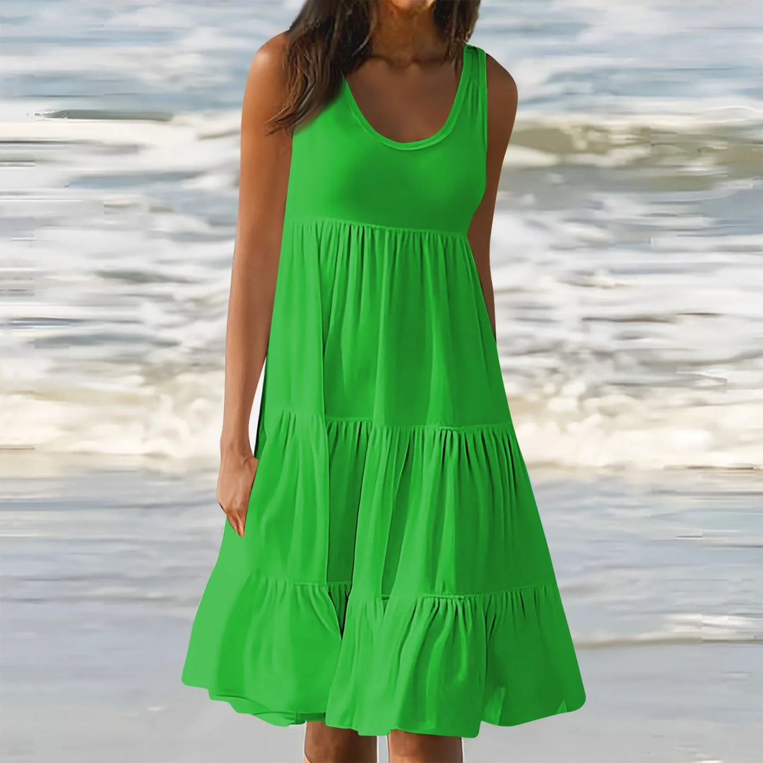 Lia | Summer Pleated Midi Dress