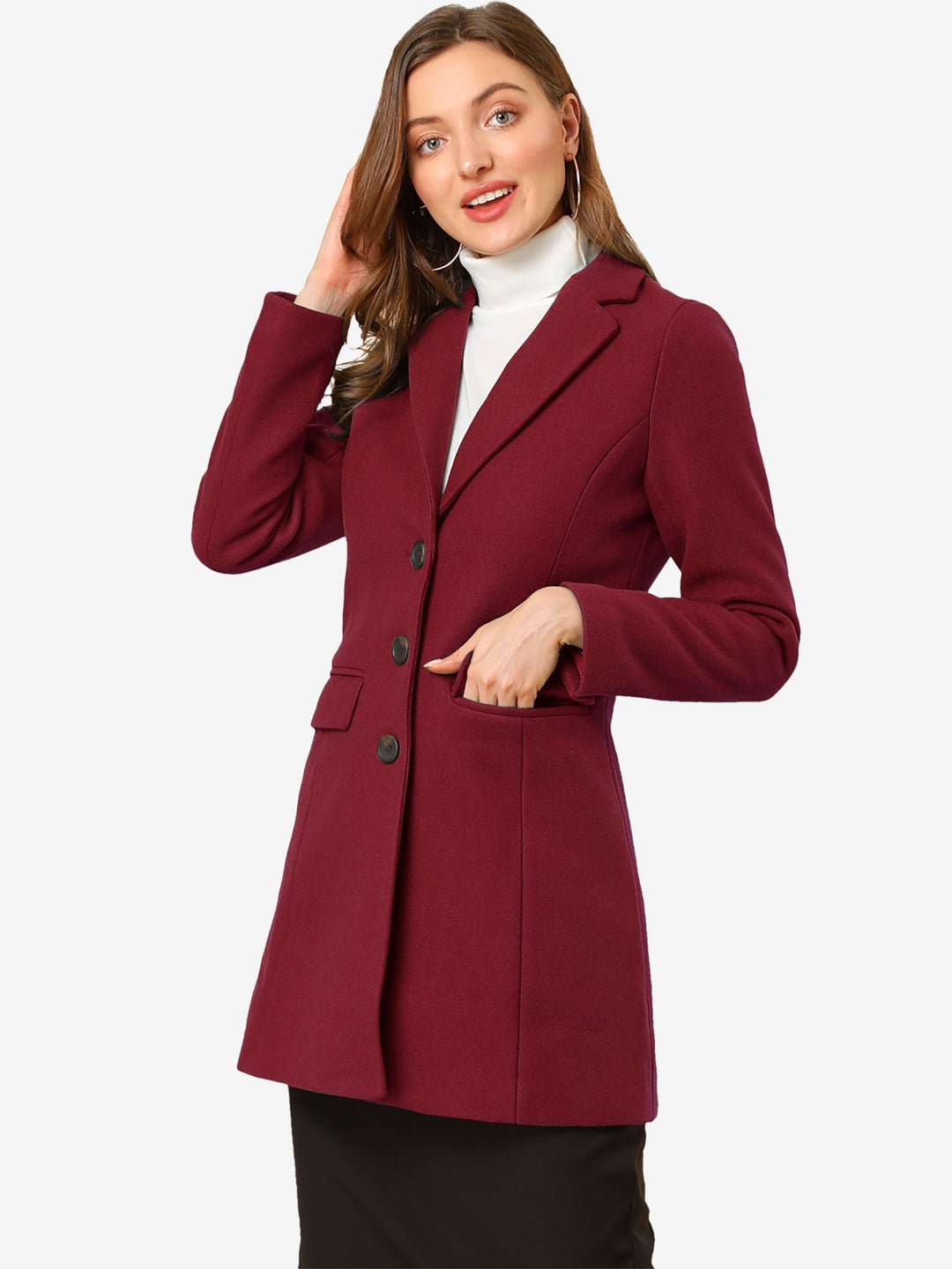 Wool Coat | Classic Cut with Collar