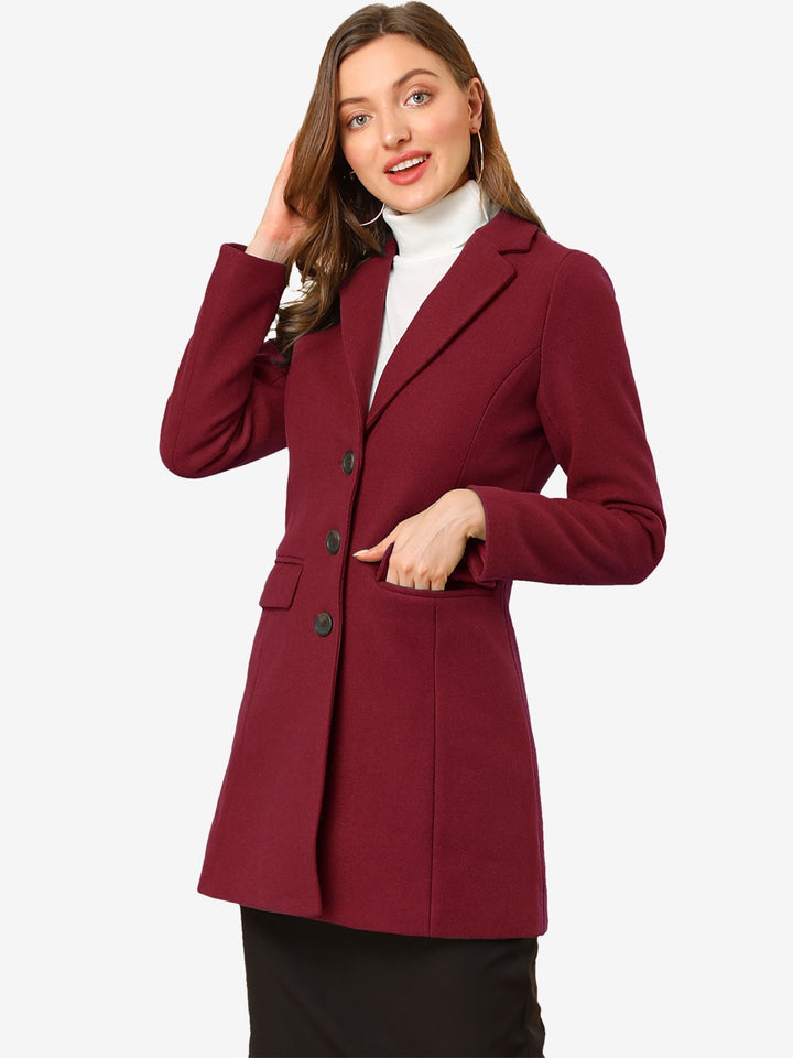 Wool Coat | Classic Cut with Collar