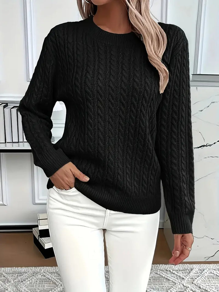 Women's Cable Knit Long Sleeve Sweater