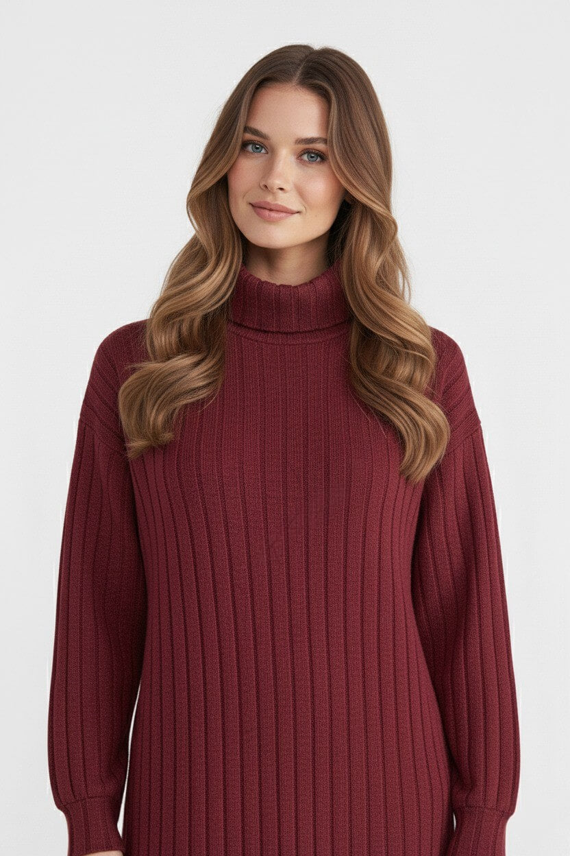 Women’s Roll-Neck Knit Dress